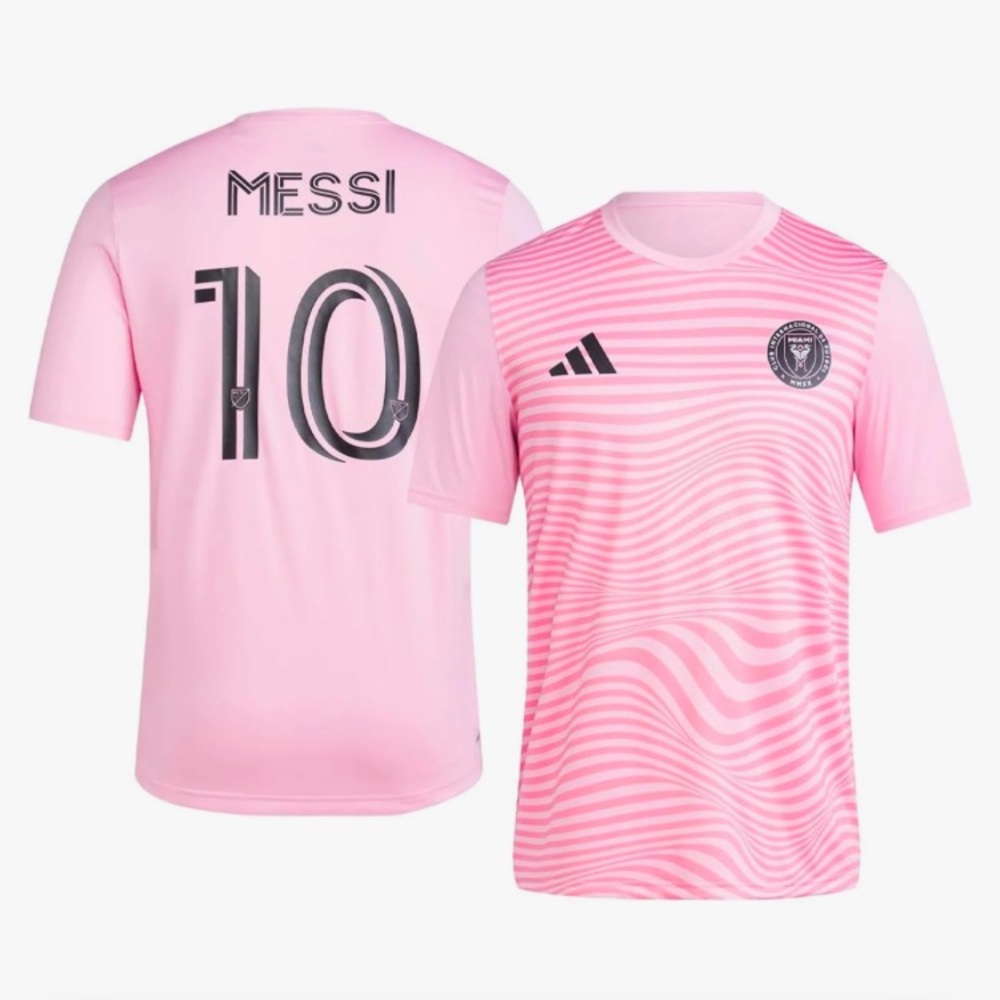NWT Adidas Lionel Messi Inter Miami Soccer Jersey - True Pink